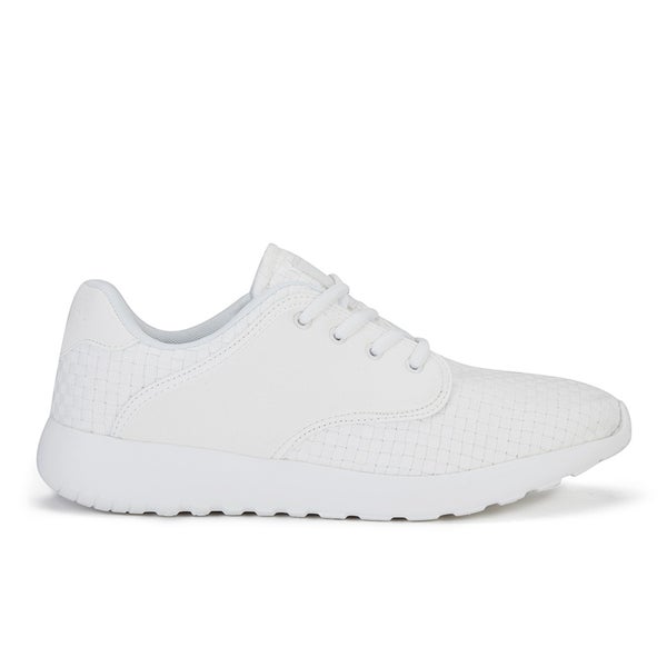 Crosshatch Men's Runner Suede Side Panel Trainers - White