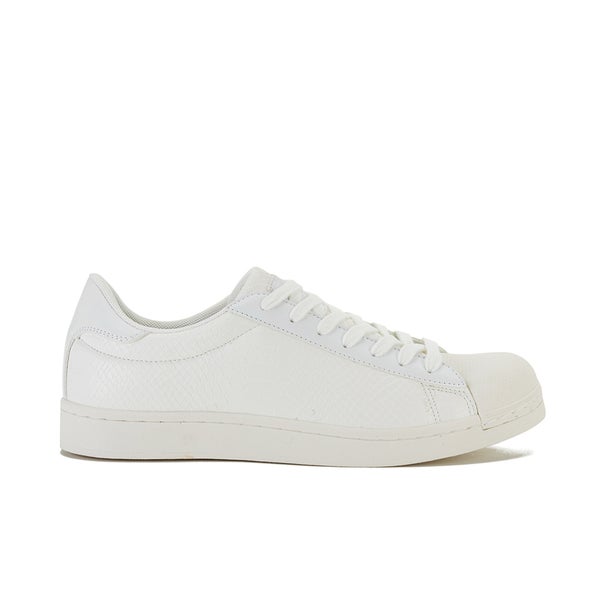 Crosshatch Men's Reptile Low Top Trainers - White