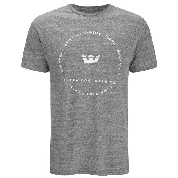 Supra Men's Sphere Print T-Shirt - Grey Heather