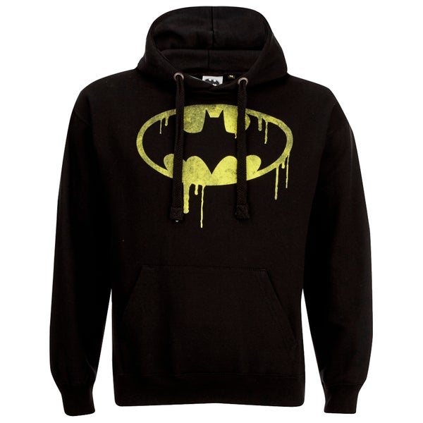 DC Comics Men's Batman Dripping Logo Hoody - Black