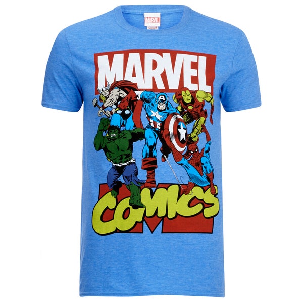 T-Shirt pour Homme -Marvel Attack -Bleu