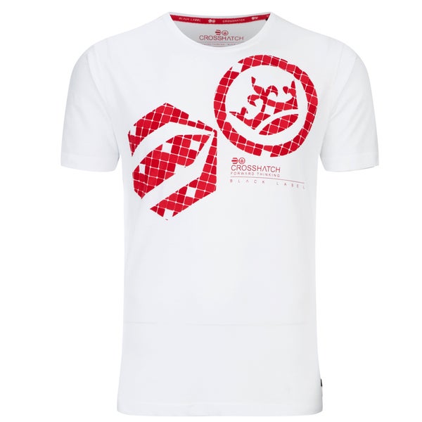 Crosshatch Men's Arowana Print T-Shirt - White