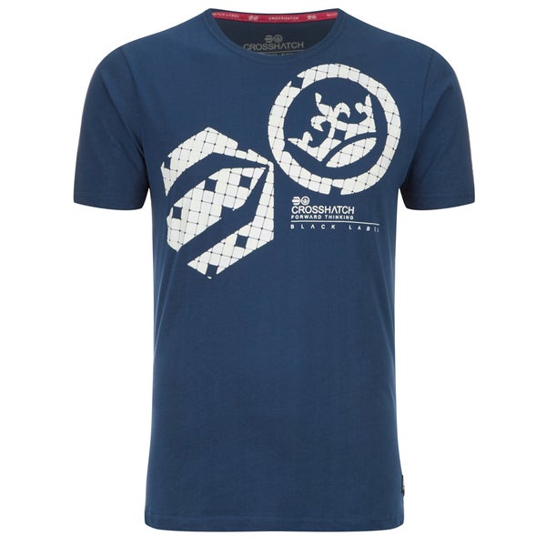 Crosshatch Men's Arowana Print T-Shirt - Insigia Blue