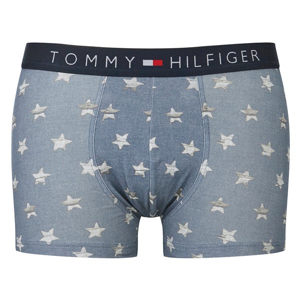Tommy Hilfiger Men's Star Print Boxer Shorts - Faded Denim