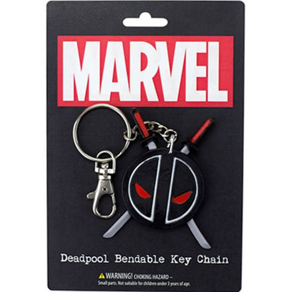 Marvel Deadpool Logo Bendable Key Chain