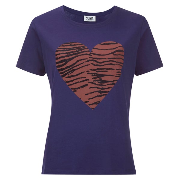 Sonia by Sonia Rykiel Women's Heart Tiger T-Shirt - Indigo/Brownie