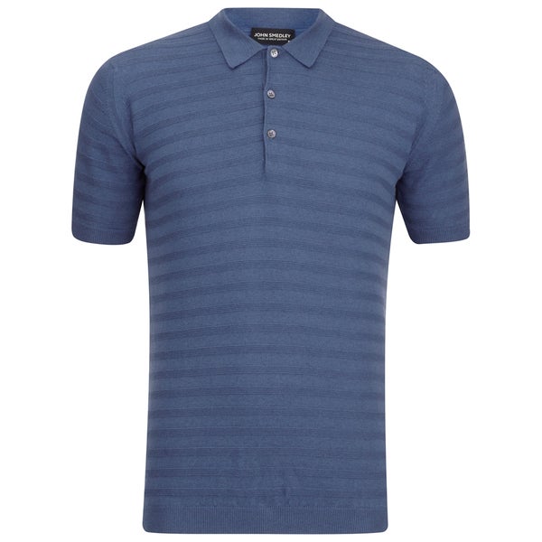 John Smedley Men's Runkel Sea Island Cotton Polo Shirt - Baltic Blue