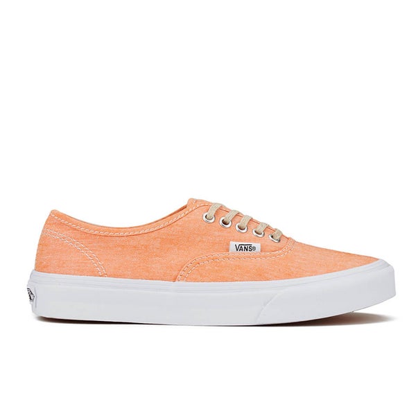 Vans Women's Authentic Slim Chambray Trainers - Coral/True White
