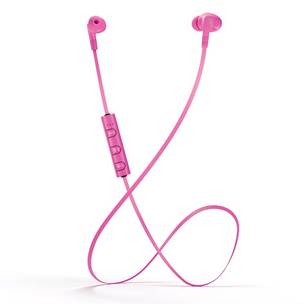 Mixx  Play 1 Bluetooth Sports Earphones Including Mic & In-Line Remote - Pink