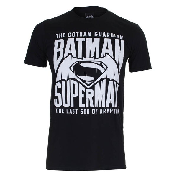 DC Comics Men's Batman v Superman Gotham Guardian T-Shirt - Black