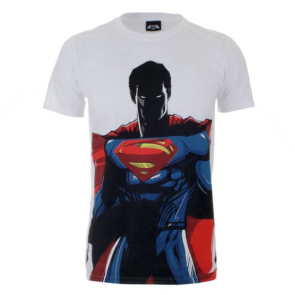 DC Comics Men's Batman v Superman T-Shirt - Blanc