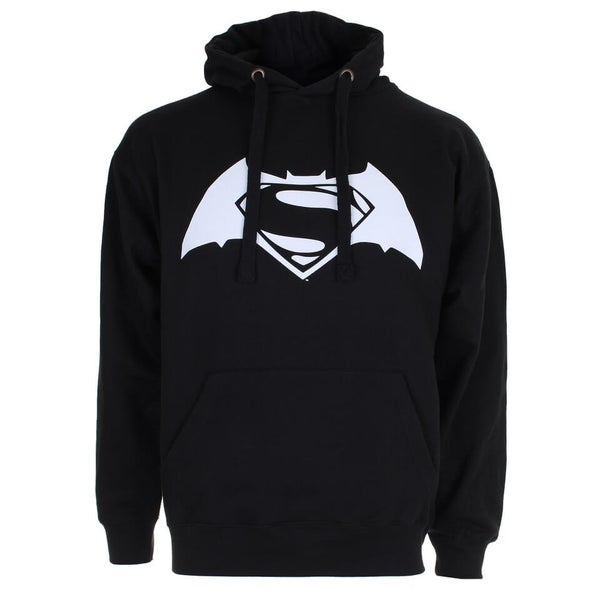 DC Comics Men's Batman v Superman Logo Hoody - Black