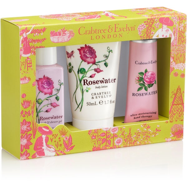 Crabtree & Evelyn Rosewater Petits luxes 3 x 50ml