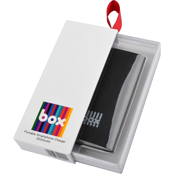 BOX Lithium Polymer Smartphone Charger - Black (3000mAh)