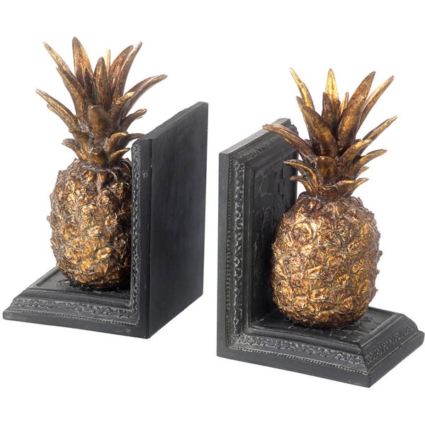 Parlane Pineapple Bookends - Metallic
