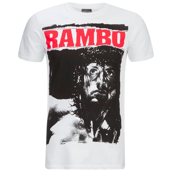 T-Shirt Homme Rambo Stare - Blanc 
