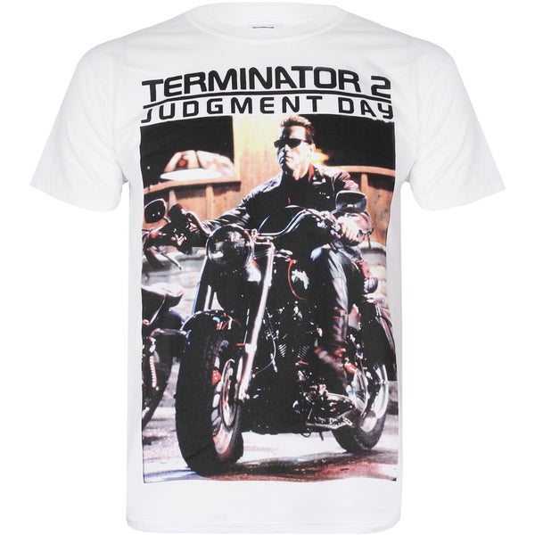 T-Shirt Homme Terminator 2 I Need Your Motor Cycle - Blanc