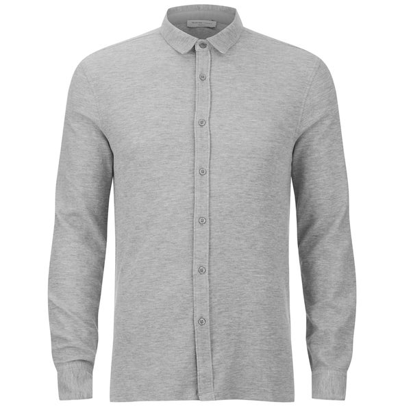 Selected Homme Men's Union Long Sleeve Shirt - Light Grey Melange