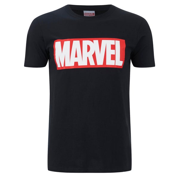 Marvel Comics Herren Core Logo T-Shirt - Schwarz