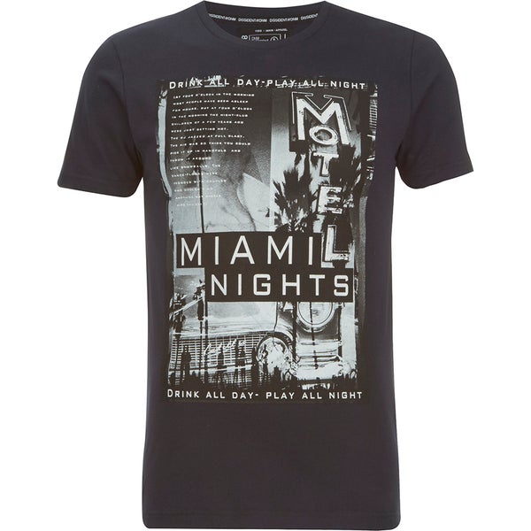 Dissident Men's Miami Nights Graphic Print T-Shirt - Dark Navy