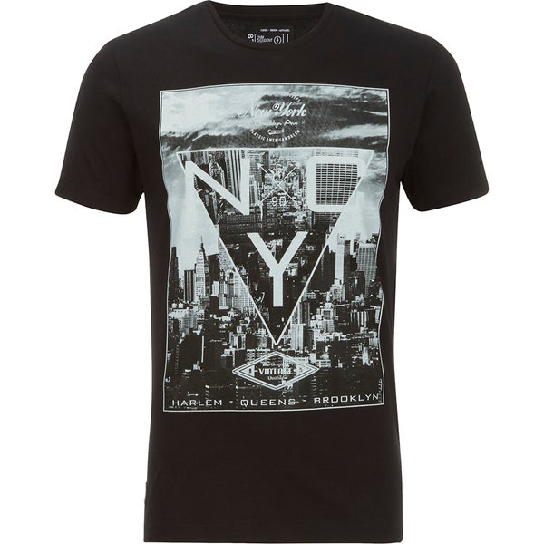 Dissident Men's Tri-City Graphic Print T-Shirt - Black