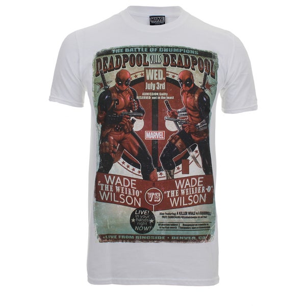 T-Shirt Homme Deadpool Kills - Deadpool Marvel - Blanc