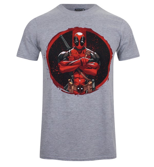 T-Shirt pour Homme Marvel Deadpool -Gris