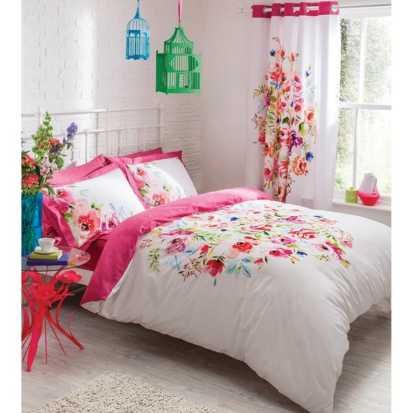 Catherine Lansfield Bright Floral Bedding Set - Multi