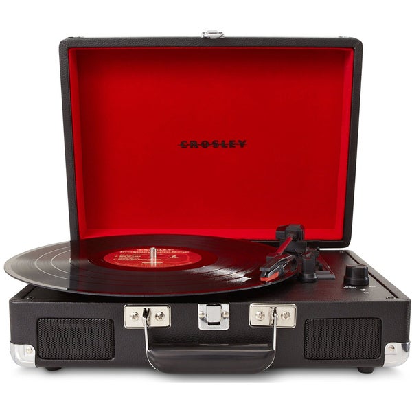 Crosley Cruiser Portable Turntable with Built-In Stereo Speakers - Black