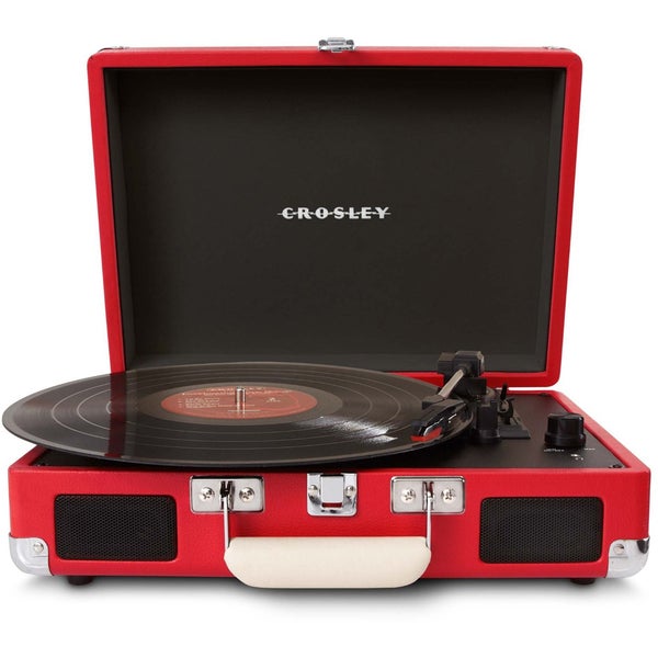 Crosley Cruiser Portable Turntable with Built-In Stereo Speakers - Red