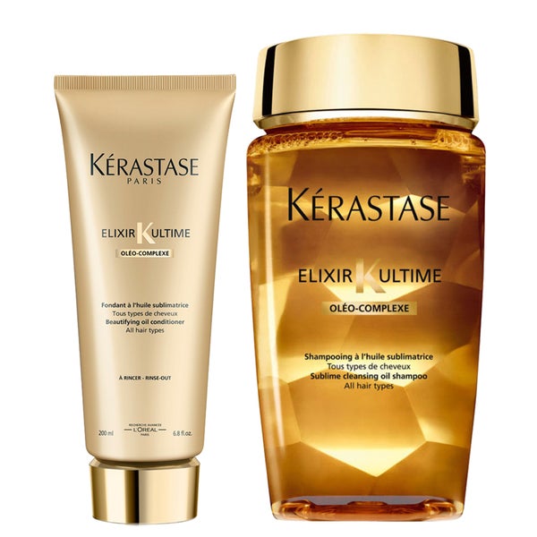 Kérastase Elixir Ultime Huile Lavante Bain 250ml e Elixir Ultime Fondant Condicionador 200ml Duo