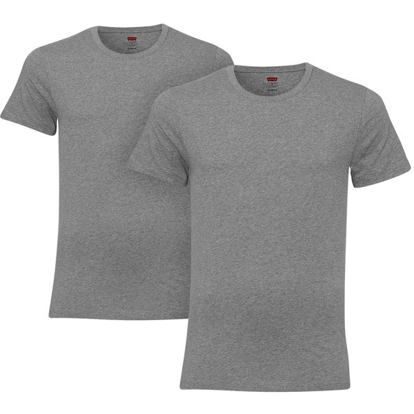 Levi's Men's 2-Pack Crew Neck T-Shirt - Grey Marl