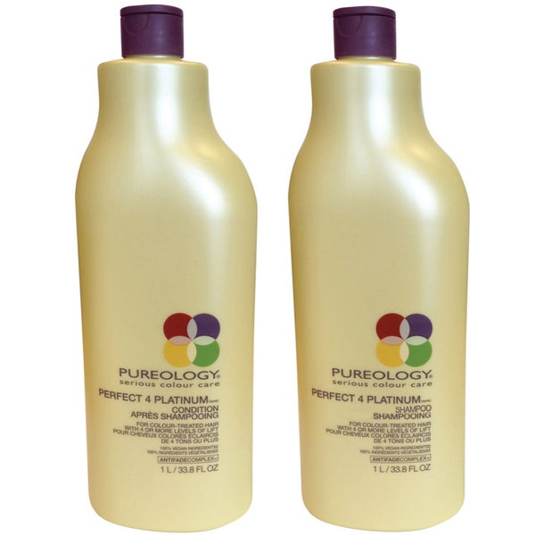 Pureology Perfect 4 Platinum Shampoo and Conditioner (1000 ml)