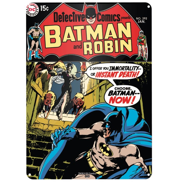 Grande Affiche en métal Batman et Robin DC Comics