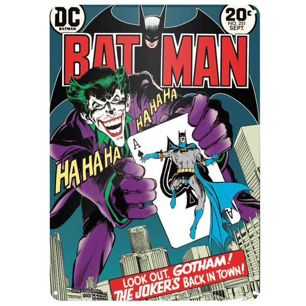 DC Comics Batman The Joker Large Tin Sign (29.7cm x 42cm)