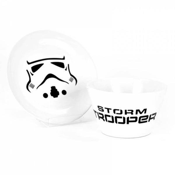 Bol et Assiette en Céramique + Boite Cadeau Star Wars Stormtrooper