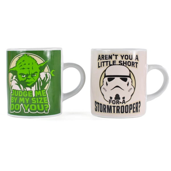 Mini Tasses Star Wars Maitre Yoda et Stormtrooper