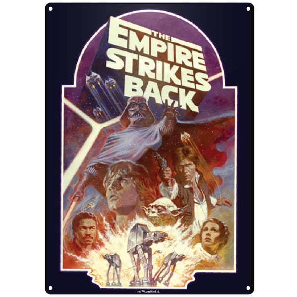Grande Affiche en métal Star Wars: l'Empire Contre Attaque