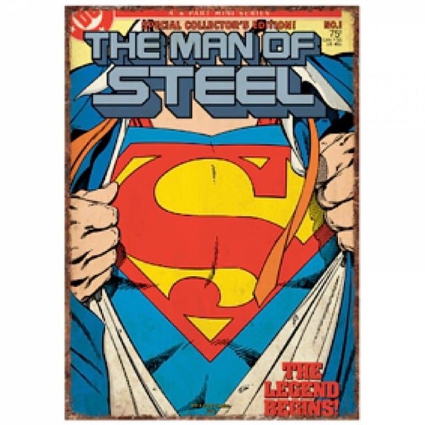 DC Comics Superman Super Suit Blikken Bord (31cm x 41,5cm)