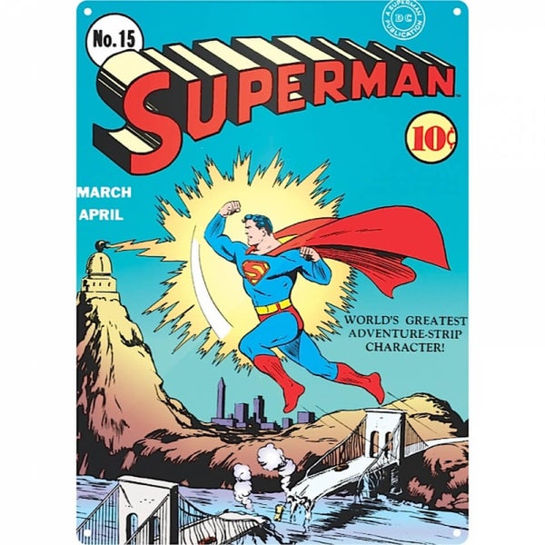 DC Comics Superman Zap Blikken Bord (29.7cm x 42cm)
