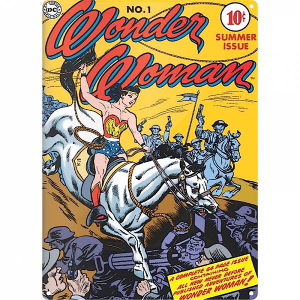 Grande Affiche en Métal Wonder Woman Lasso DC Comics