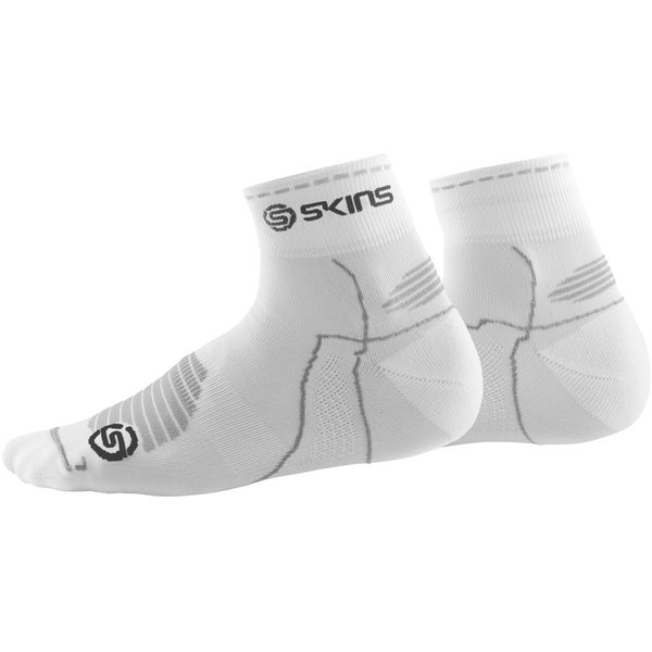 Skins Cycle Quarter Length Socks - White