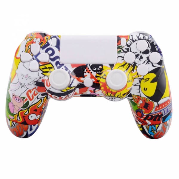 PlayStation DualShock 4 Custom Controller - Stickerbomb White