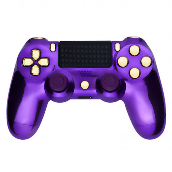 PlayStation DualShock 4 Custom Controller - Chrome Purple & Gold