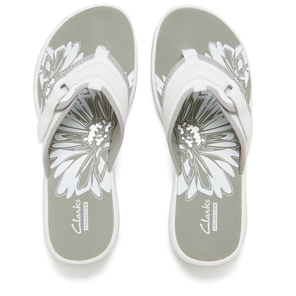 Clarks Women's Brinkley Mila Toe Post Sandals - White