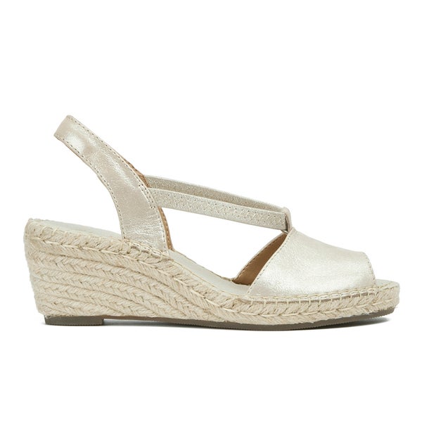Clarks Women's Petrina Lulu Leather Wedged Sandals - Gold