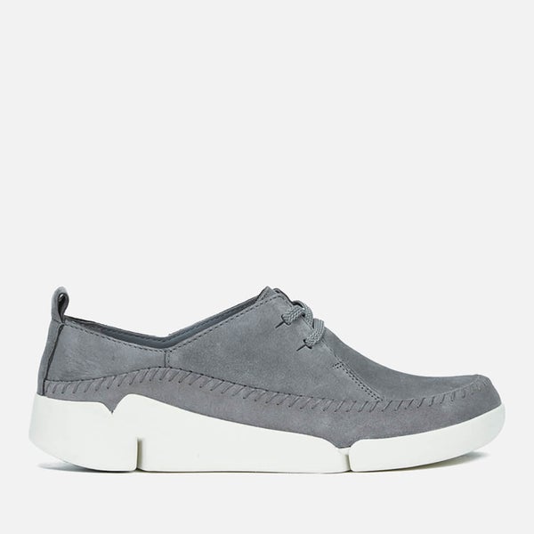 Clarks Women s Tri Angel Leather Sporty Shoes Grey Blue TheHut