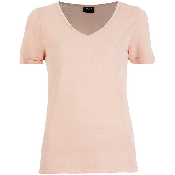 VILA Women's Visumi T-Shirt - Pink Sand