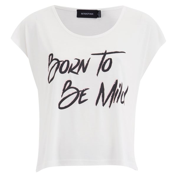 MINKPINK Women's Born To Be Mild T-Shirt - Off White