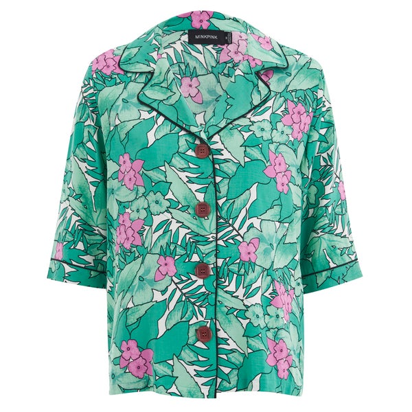 MINKPINK Women's Sweet Surrender Button Front Shirt - Multi